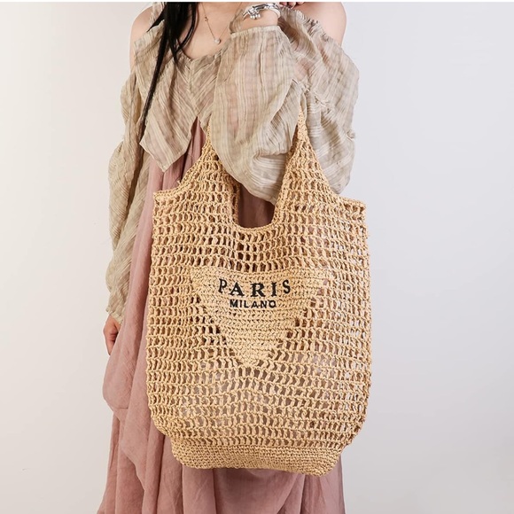 NEW Straw Beach Bag - Picture 7 of 11